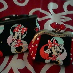 Handmade minnie mouse coin purses set